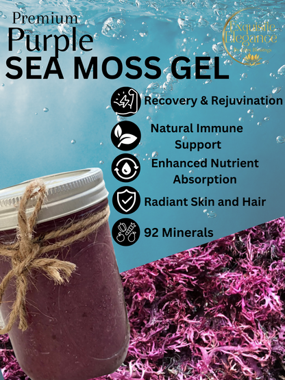 Wildcrafted Purple Sea Moss Gel ( 8oz/16 oz)