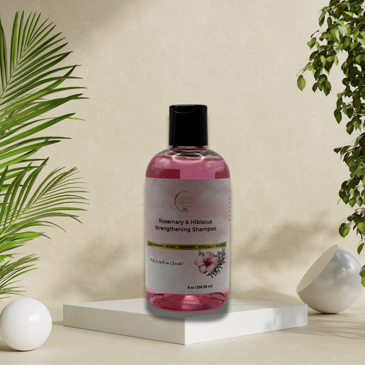 Rosemary & Hibiscus Strengthening Shampoo  ( 8 oz Boston Round Bottle)
