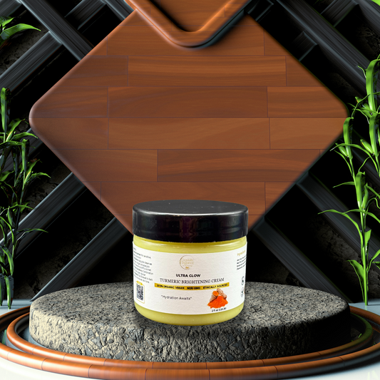 Crema iluminadora facial con cúrcuma (frasco de plástico de 2 oz)